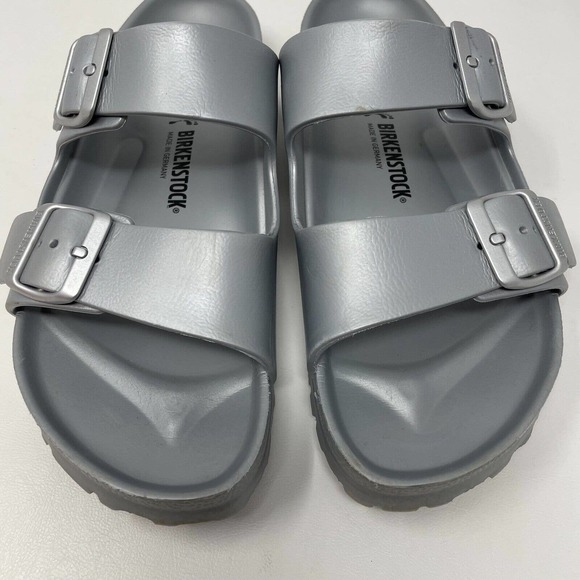 Birkenstock Arizona EVA Sandals Unisex 41 Womens 10 Mens 8 Silver Gray - Picture 3 of 11